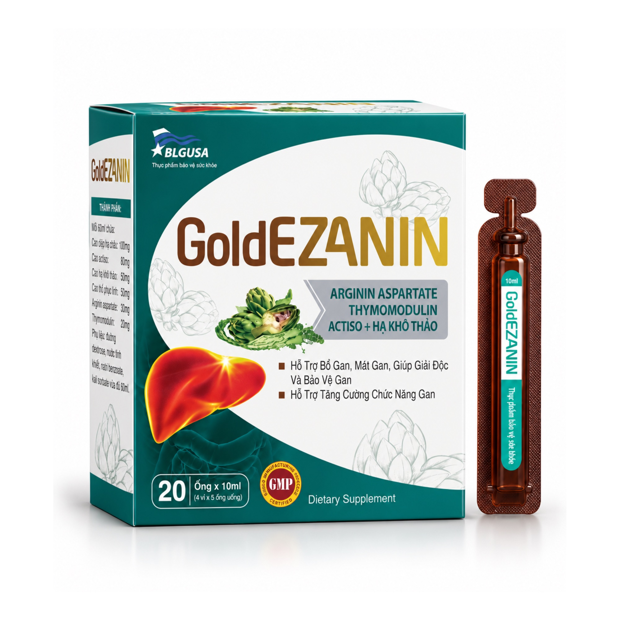 GoldEZANIN – Hỗ trợ bổ gan, mát gan, tăng cường chức năng gan