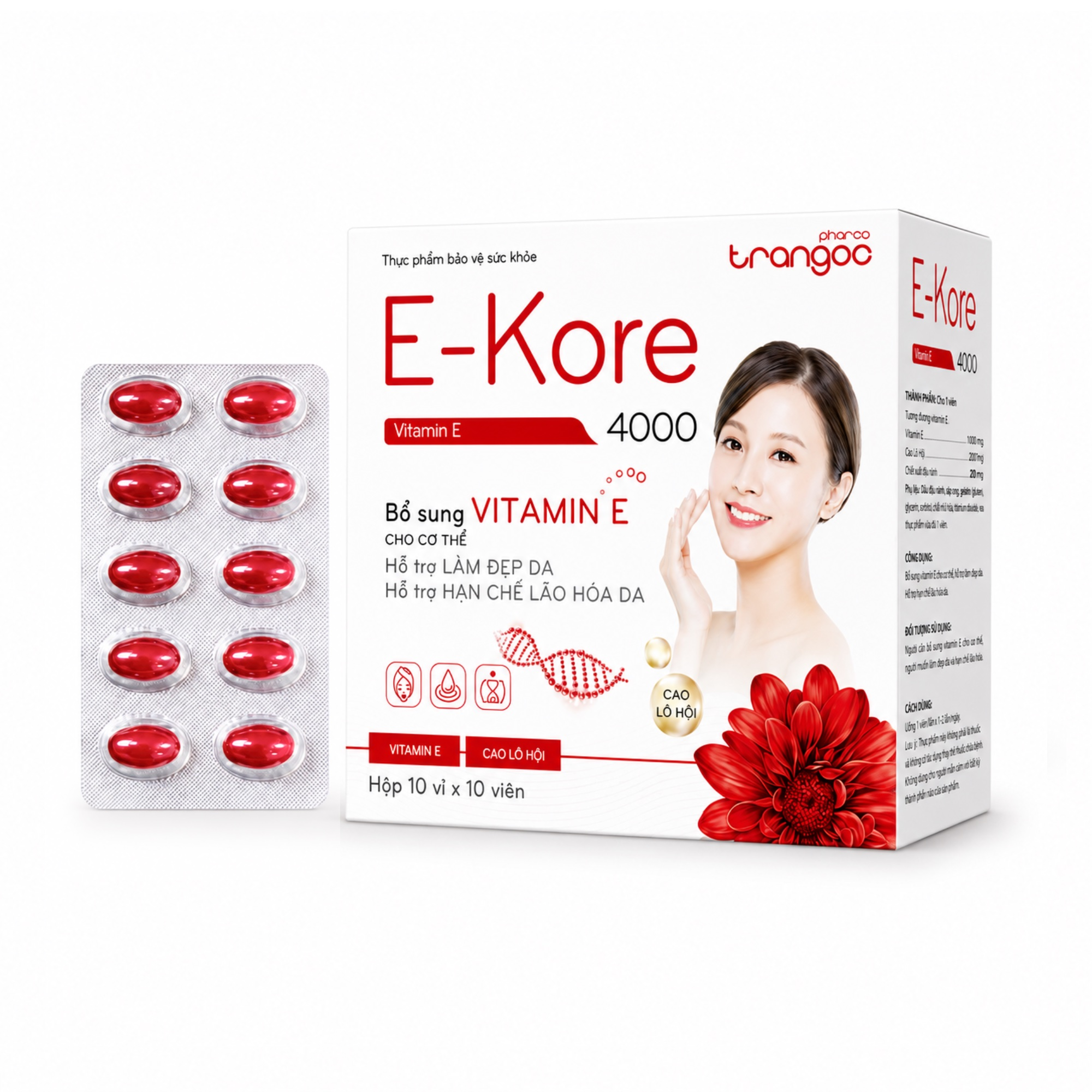 Bổ sung vitamin E Kore 4000 Trần Ngọc H100v
