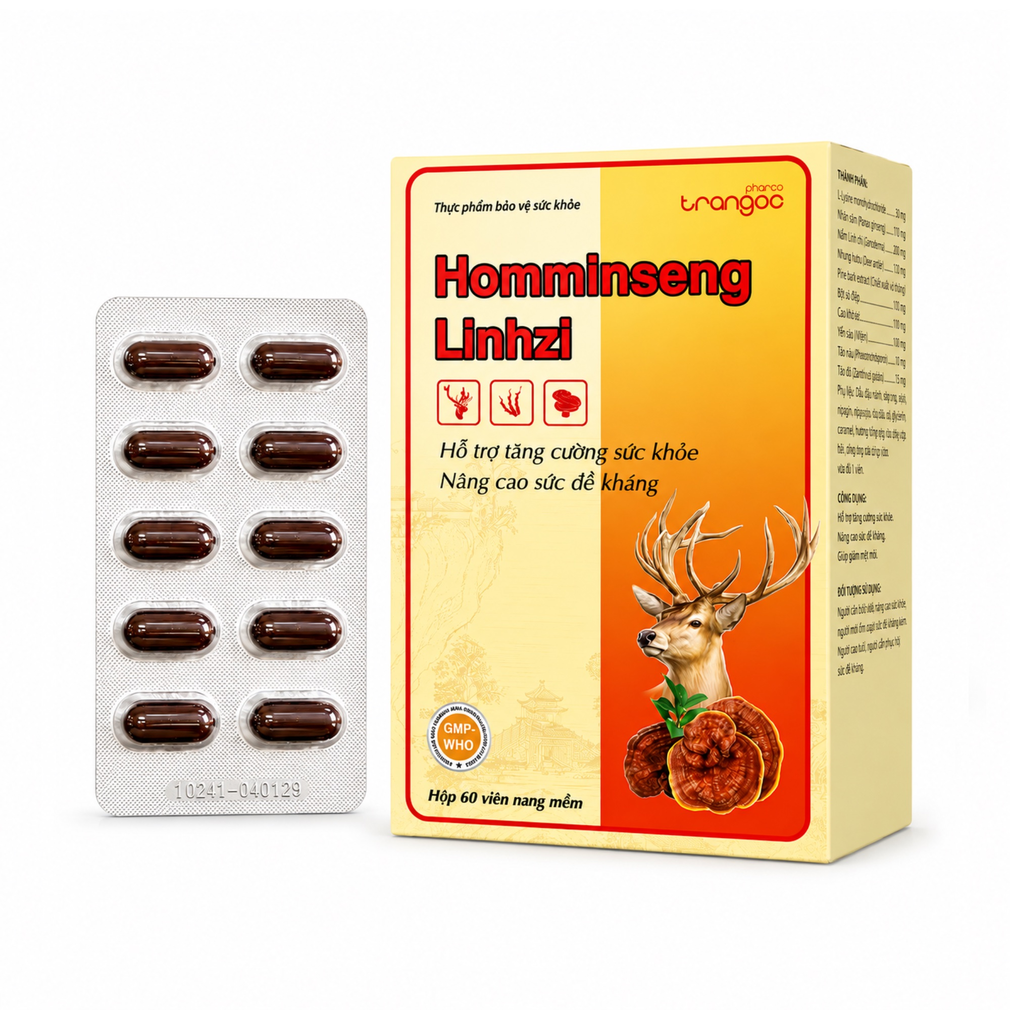 Homminseng Linhzi Trần Ngọc – Bồi bổ sức khỏe, tăng cường sức đề kháng