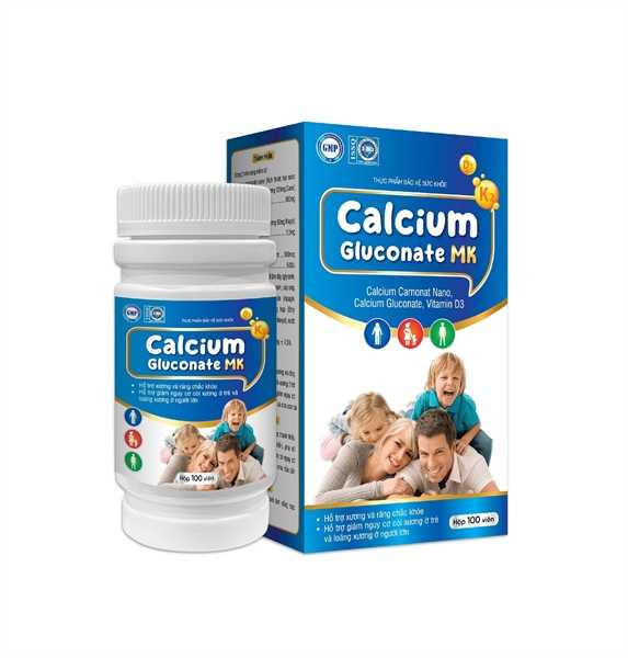 Calcium Gluconate MK chai (xanh)