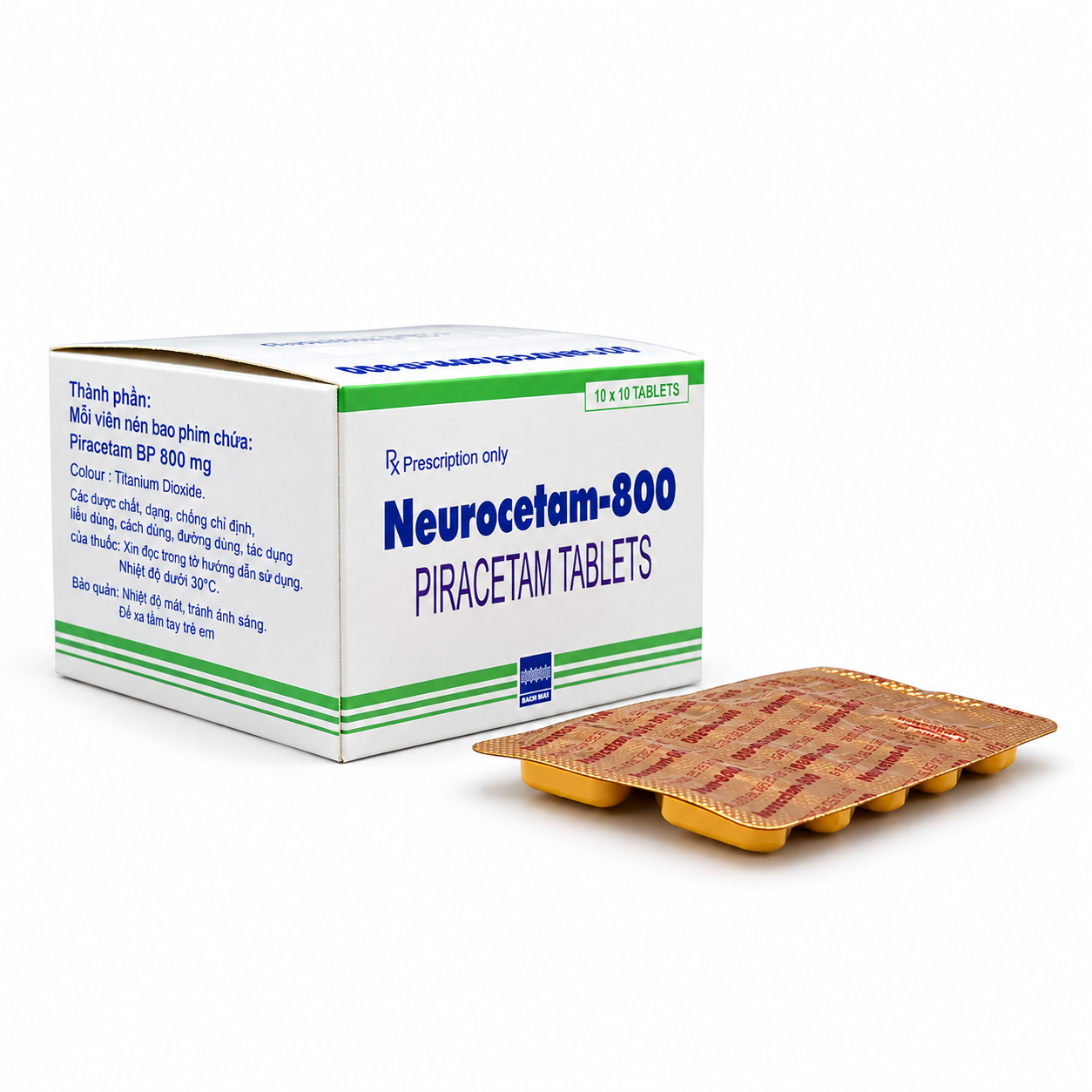 Neurocetam-800 Piracetam 800mg Micro Labs hộp thuốc