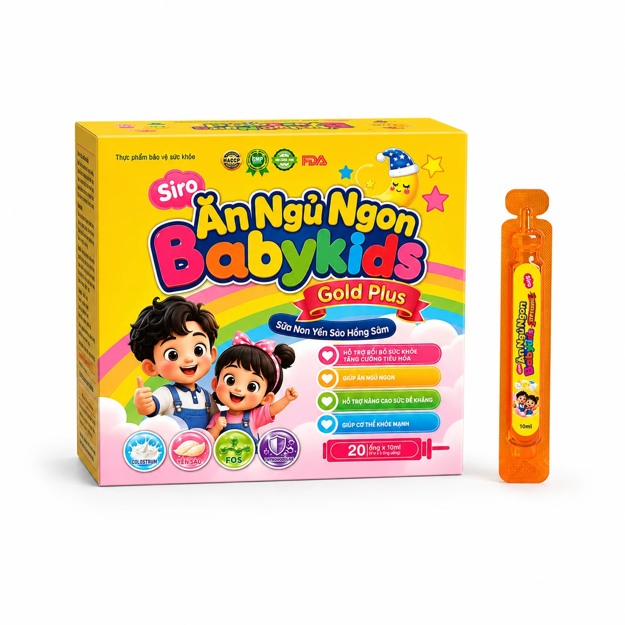Siro Ăn Ngủ Ngon Babykids - Hỗ trợ tăng cường tiêu hóa, ăn ngủ ngon