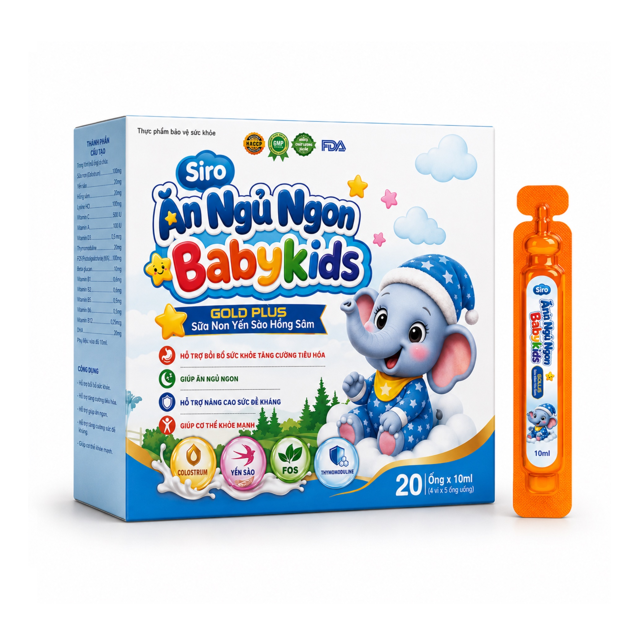 Siro Ăn Ngủ Ngon Babykids - Hỗ trợ tăng cường tiêu hóa, ăn ngủ ngon