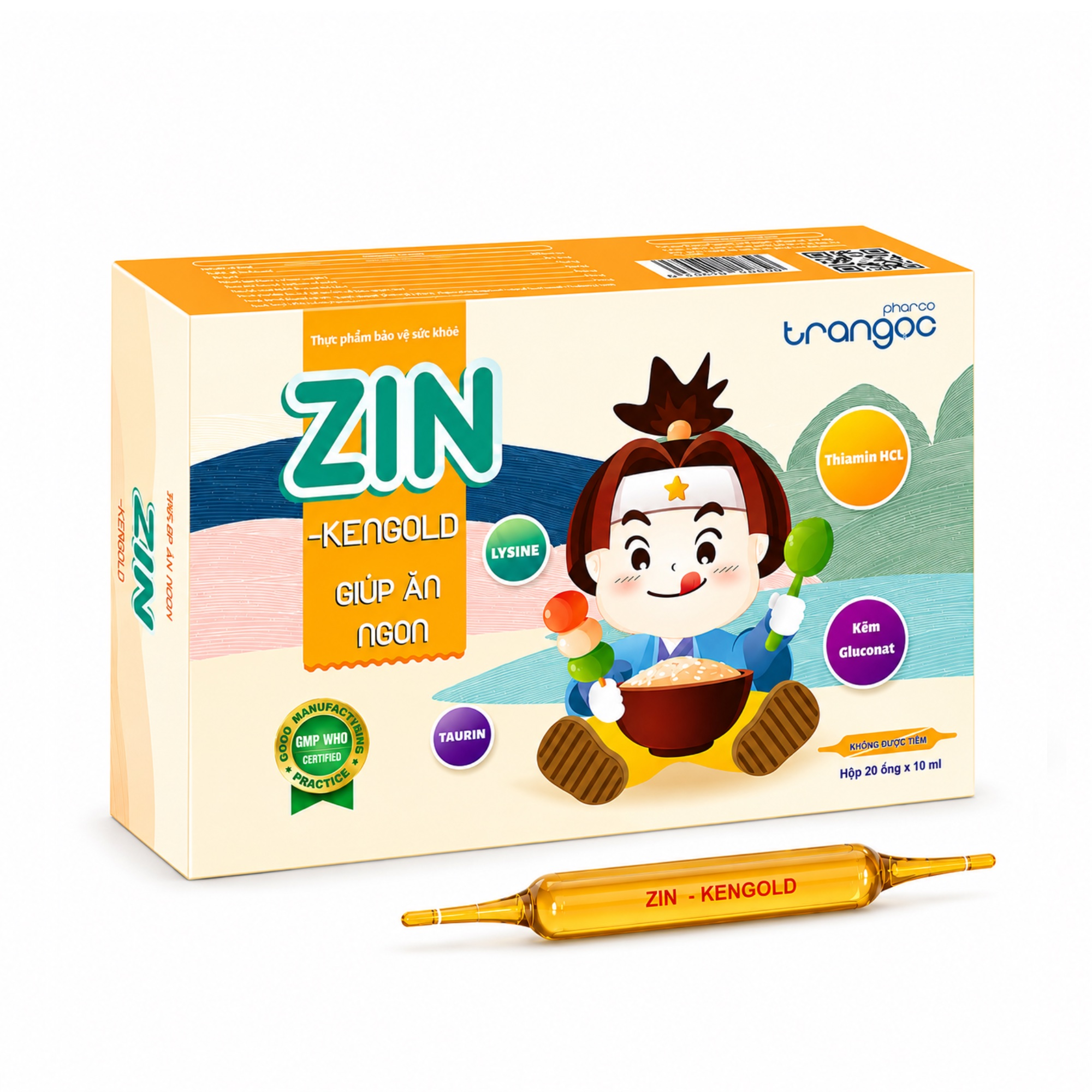 Siro giúp ăn ngon Zin Kengold Trần Ngọc (ống thuỷ tinh)