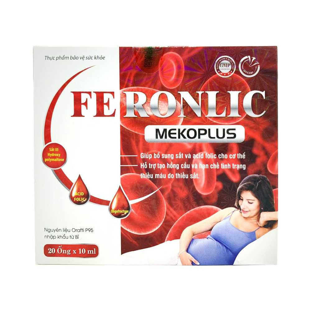 Siro Sắt Feronlic Mekoplus giúp bổ sung sắt và acid folic cho cơ thể