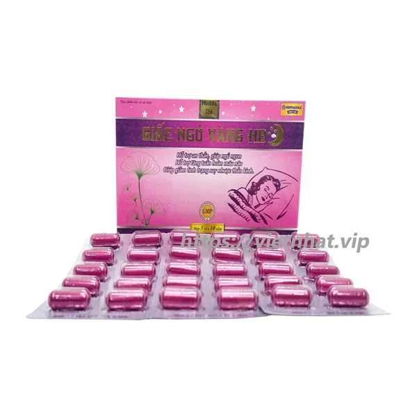 Thuốc an thần Giấc Ngủ Vàng Hd, giúp ngủ ngon (hồng)