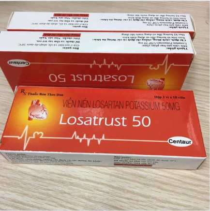 Thuốc điều trị Huyết áp Losatrust 50mg centaur pharm