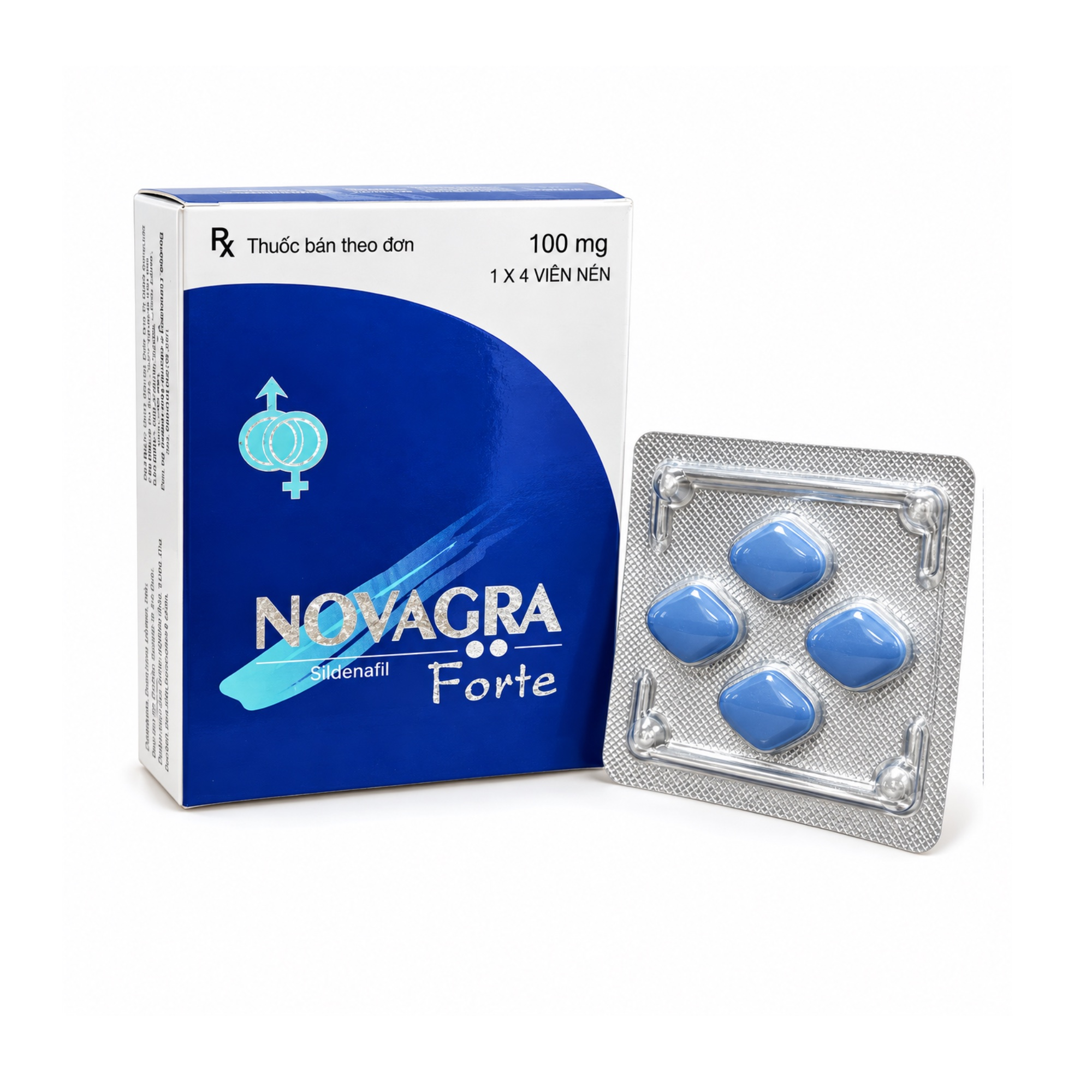Thuốc tăng cường sinh lí Nam giới Novagra Forte sildenafil 100mg Micro