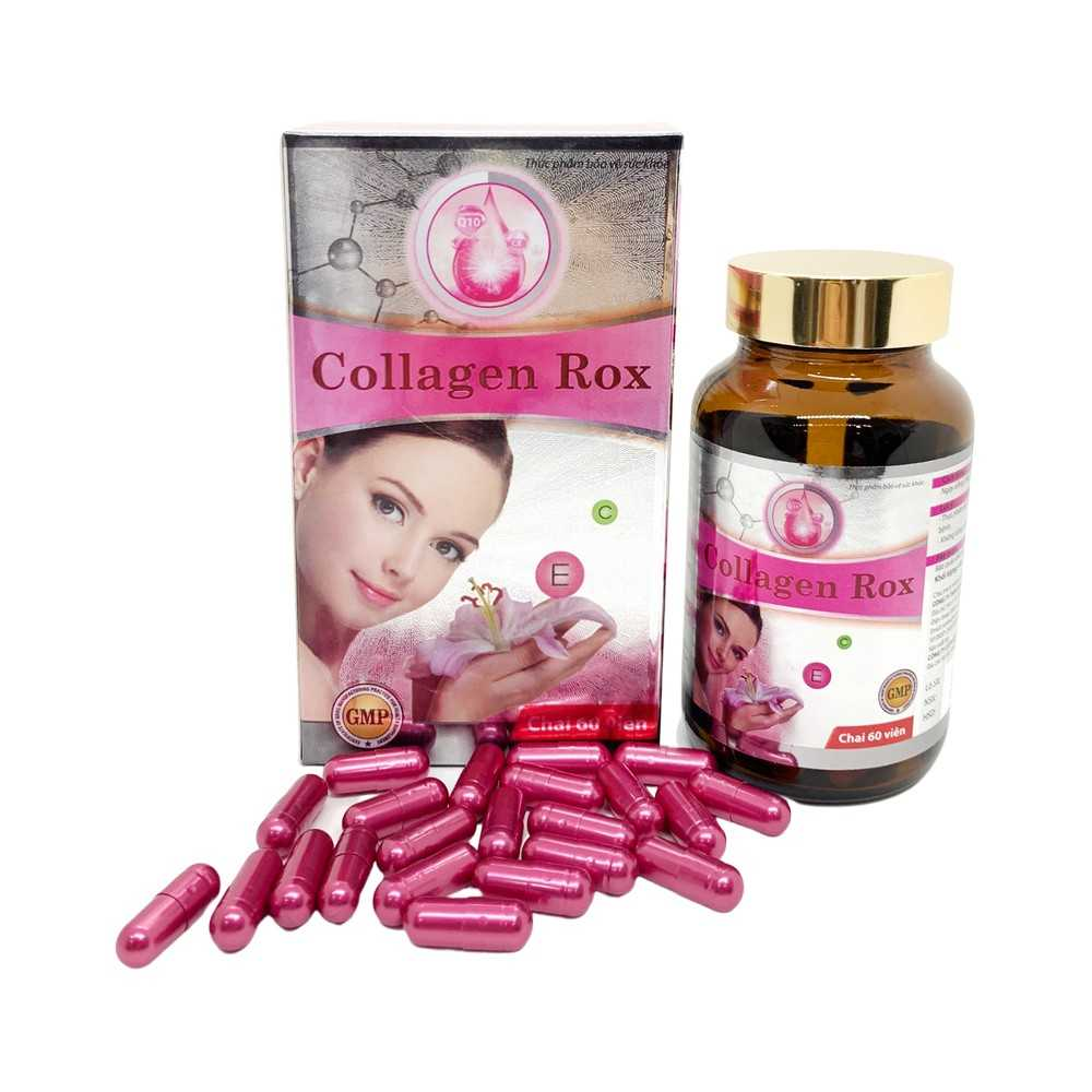 Viên uống Collagen Rox Màu Hồng Hình Cô Gái