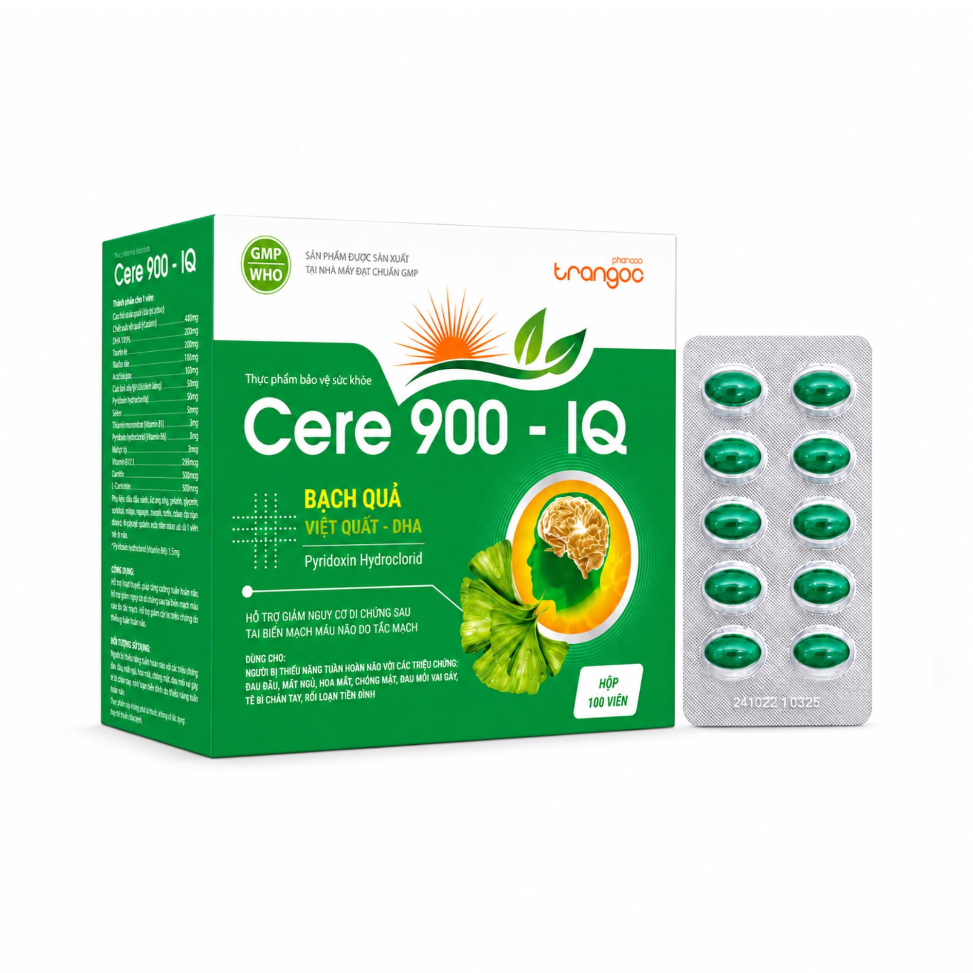 Cere 900 - IQ – Hỗ trợ hoạt huyết, tăng cường tuần hoàn máu não